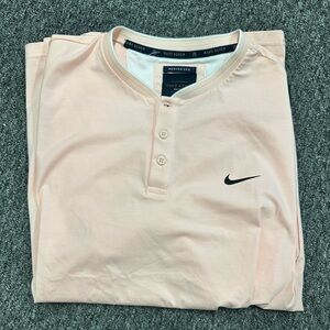 Nike Men's Light Pink Button Down Shirt
